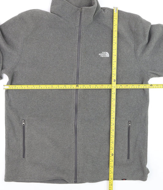 The North Face Men's Grey XL Full Zip Fleece Sweatshirt