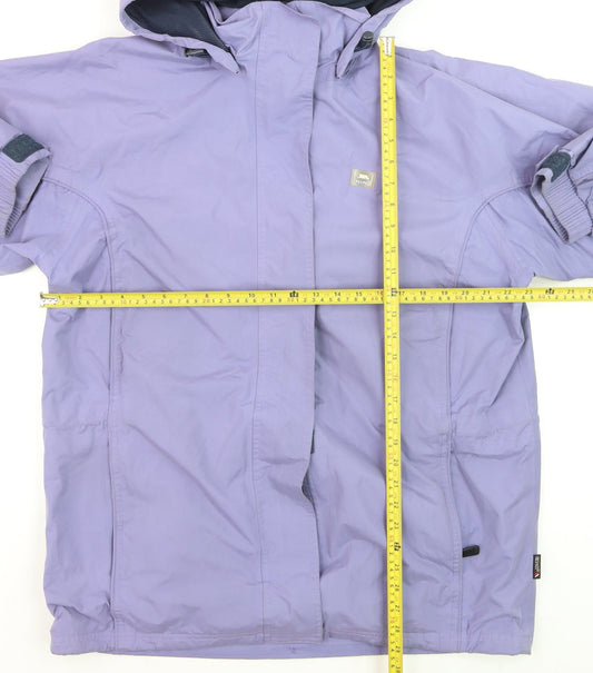 Trespass Womens Purple Waterproof Windproof Hooded Rain Jacket Size 16