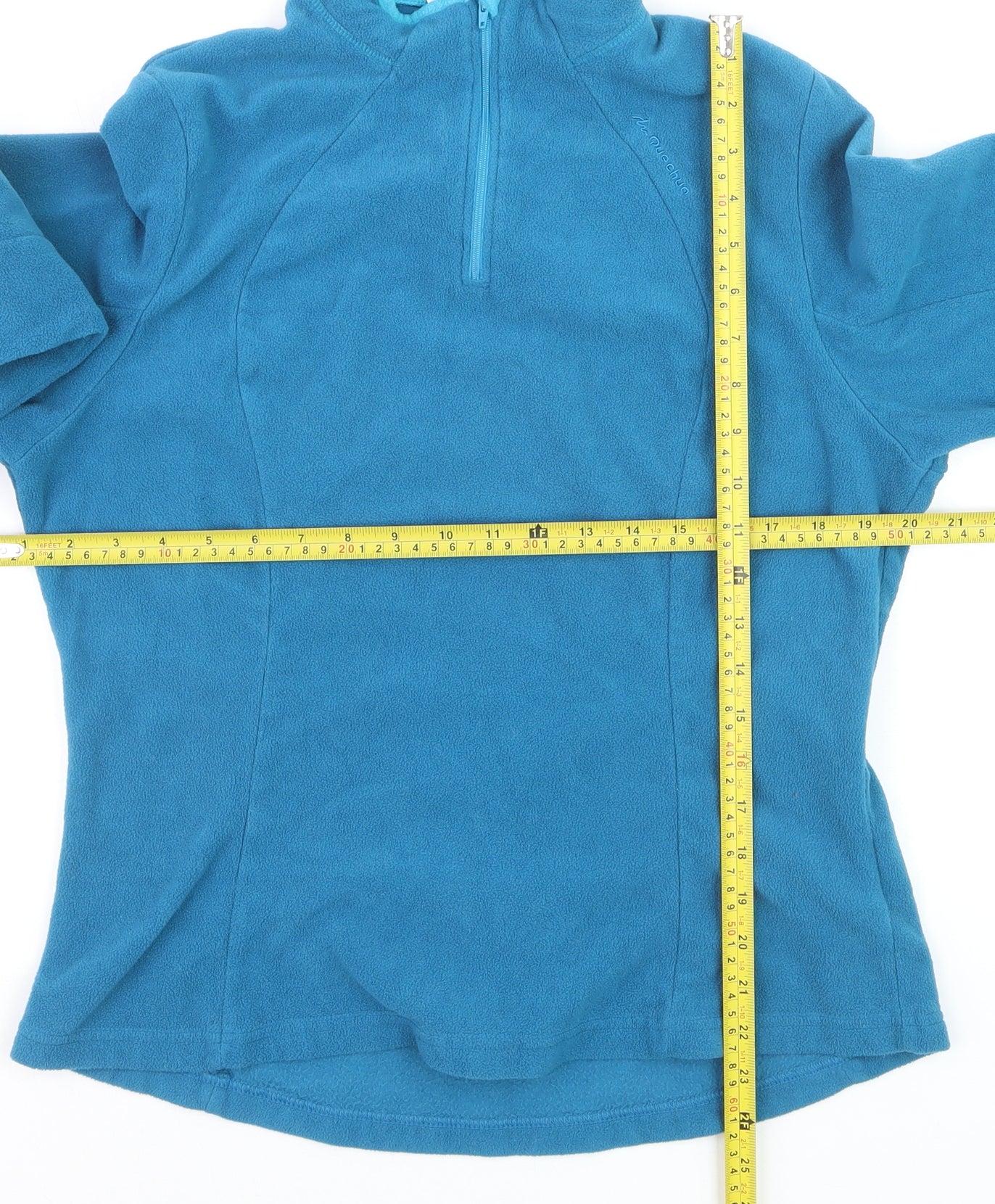 Decathlon Women Blue Fleece Half Zip Pullover Sweatshirt XL