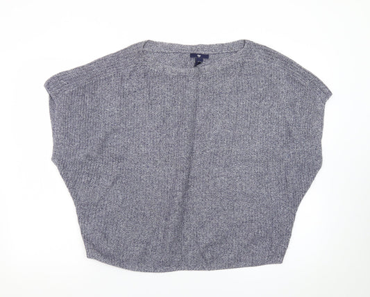 Gap Women Grey Knit Batwing Pullover Jumper Size L
