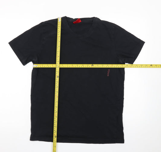 Hugo Boss Men's Black Cotton Crew Neck Short Sleeve T-Shirt M