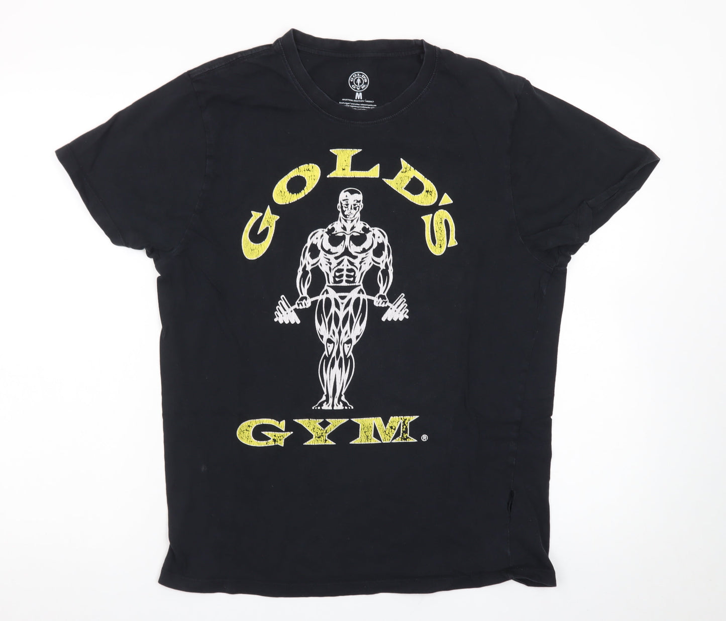 Gold's Gym Men's Black Graphic Print Cotton T-Shirt Size M