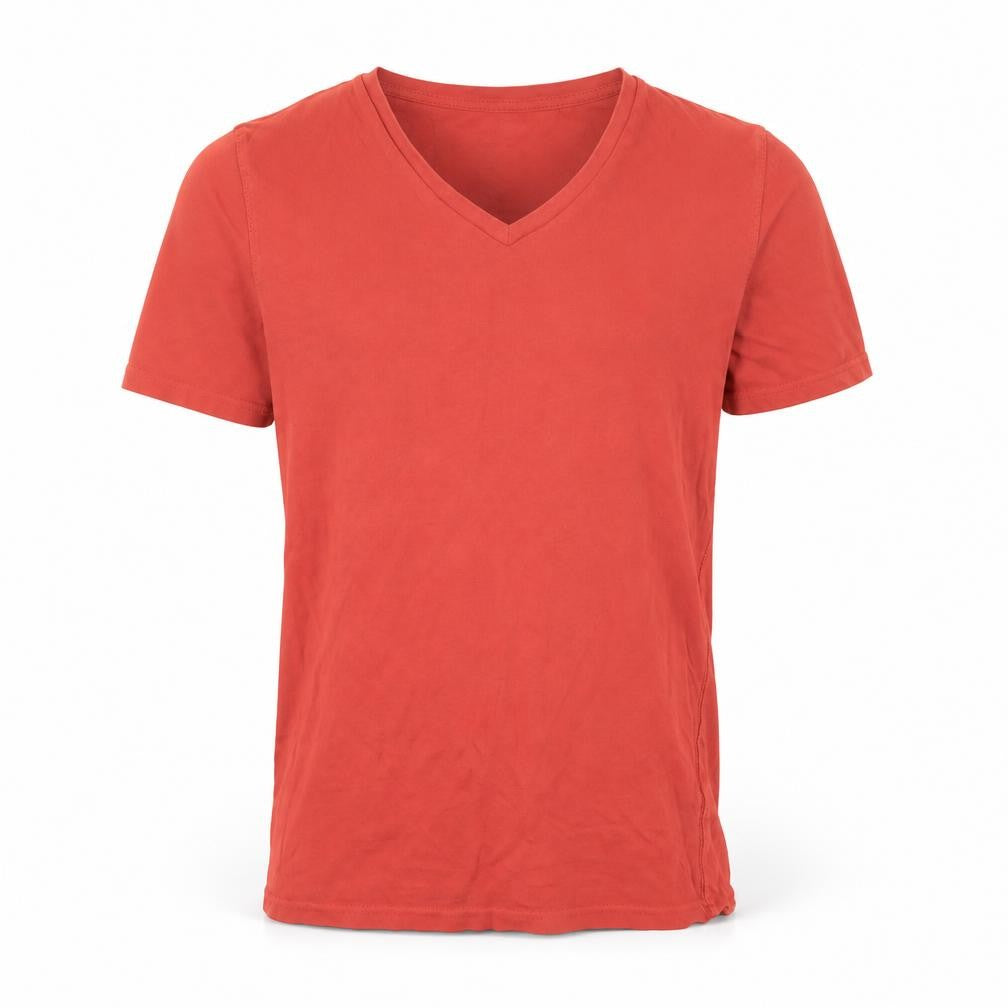 Next Men's Red Slim Fit V-Neck Short Sleeve Cotton T-Shirt Size S