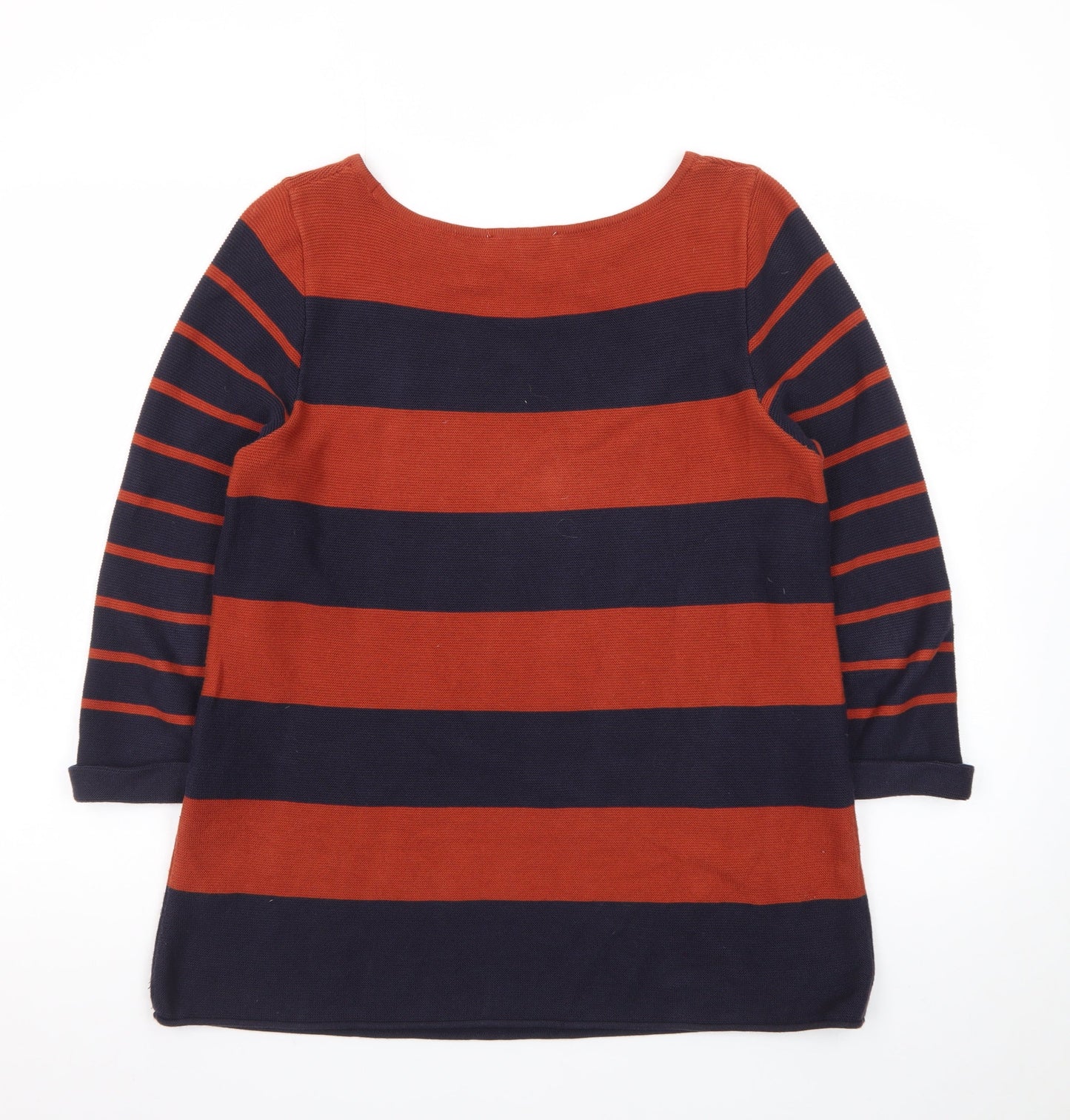 Esprit Women's Multicoloured Striped Cotton Pullover Jumper M