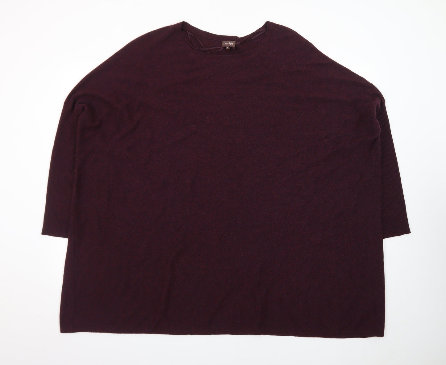 Phase Eight Womens Burgundy Pullover Jumper Medium Cotton Angora Blend