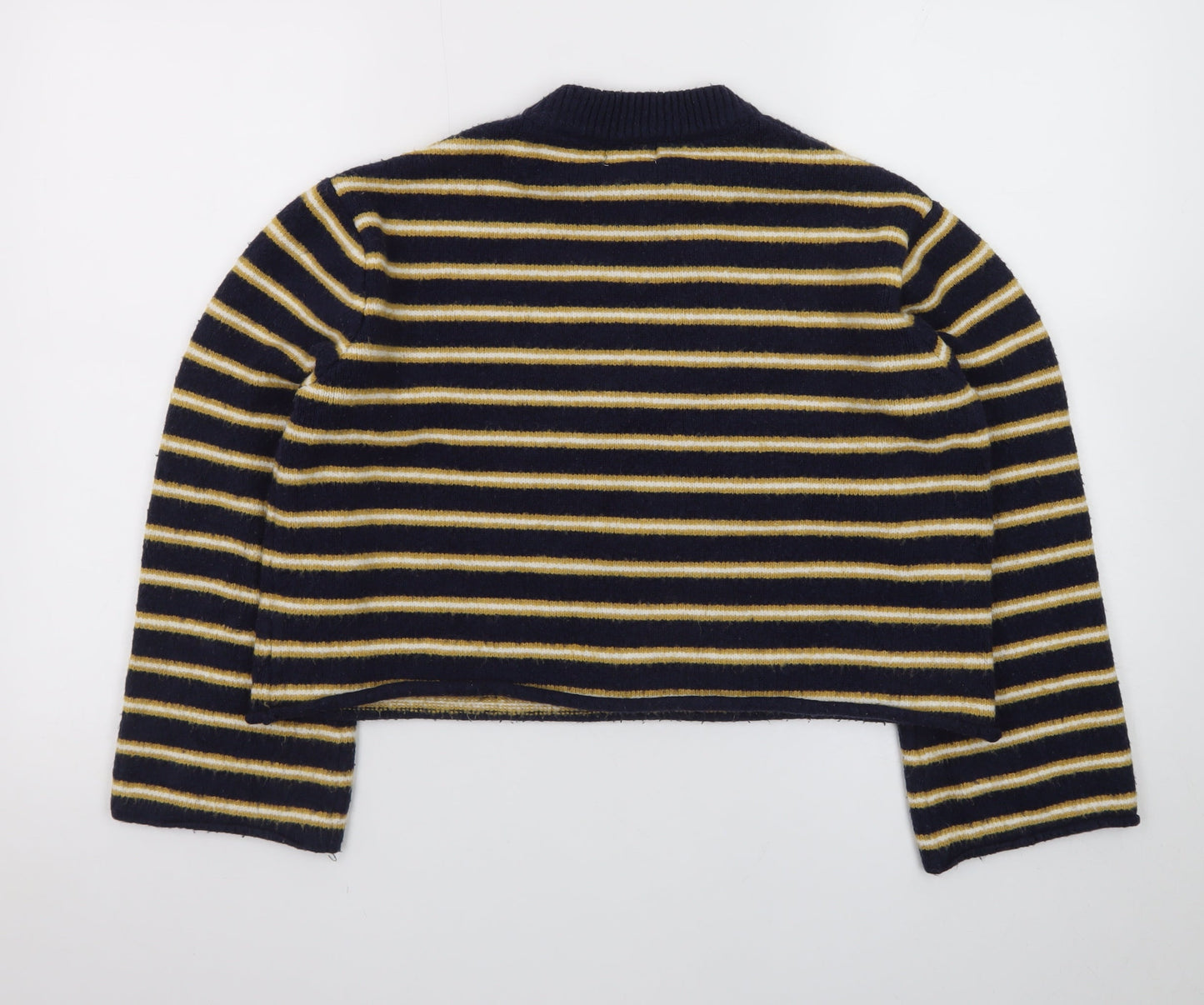 Apricot Women’s Blue Striped Crew Neck Long Sleeve Pullover Jumper UK 8