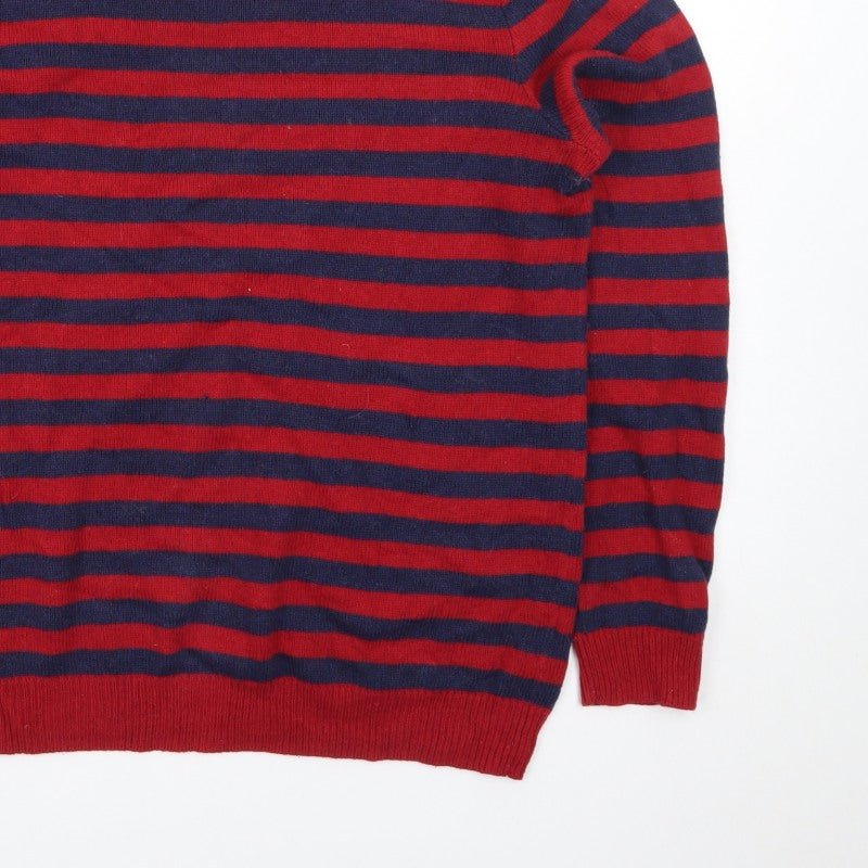 Additional view of Rochas Men's Red Striped Crew Neck Knit Jumper, size S