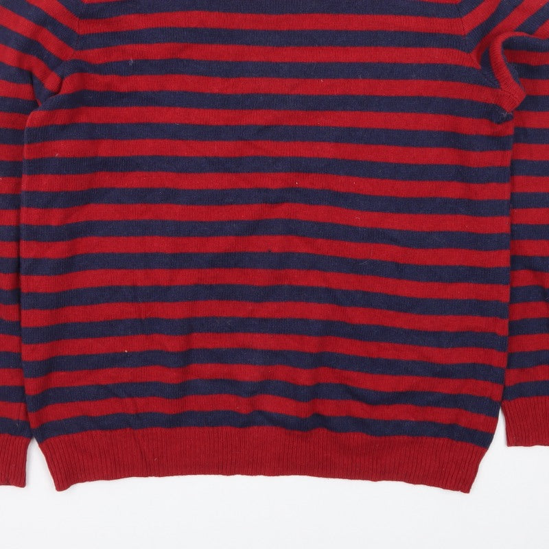 Additional view of Rochas Men's Red Striped Crew Neck Knit Jumper, size S