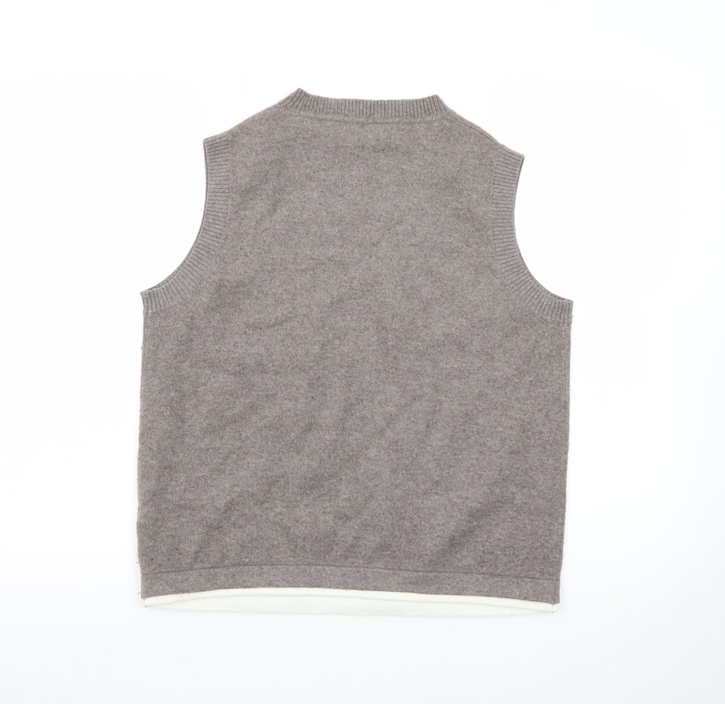 Marks and Spencer Women Beige Cashmere Blend Sleeveless Vest M