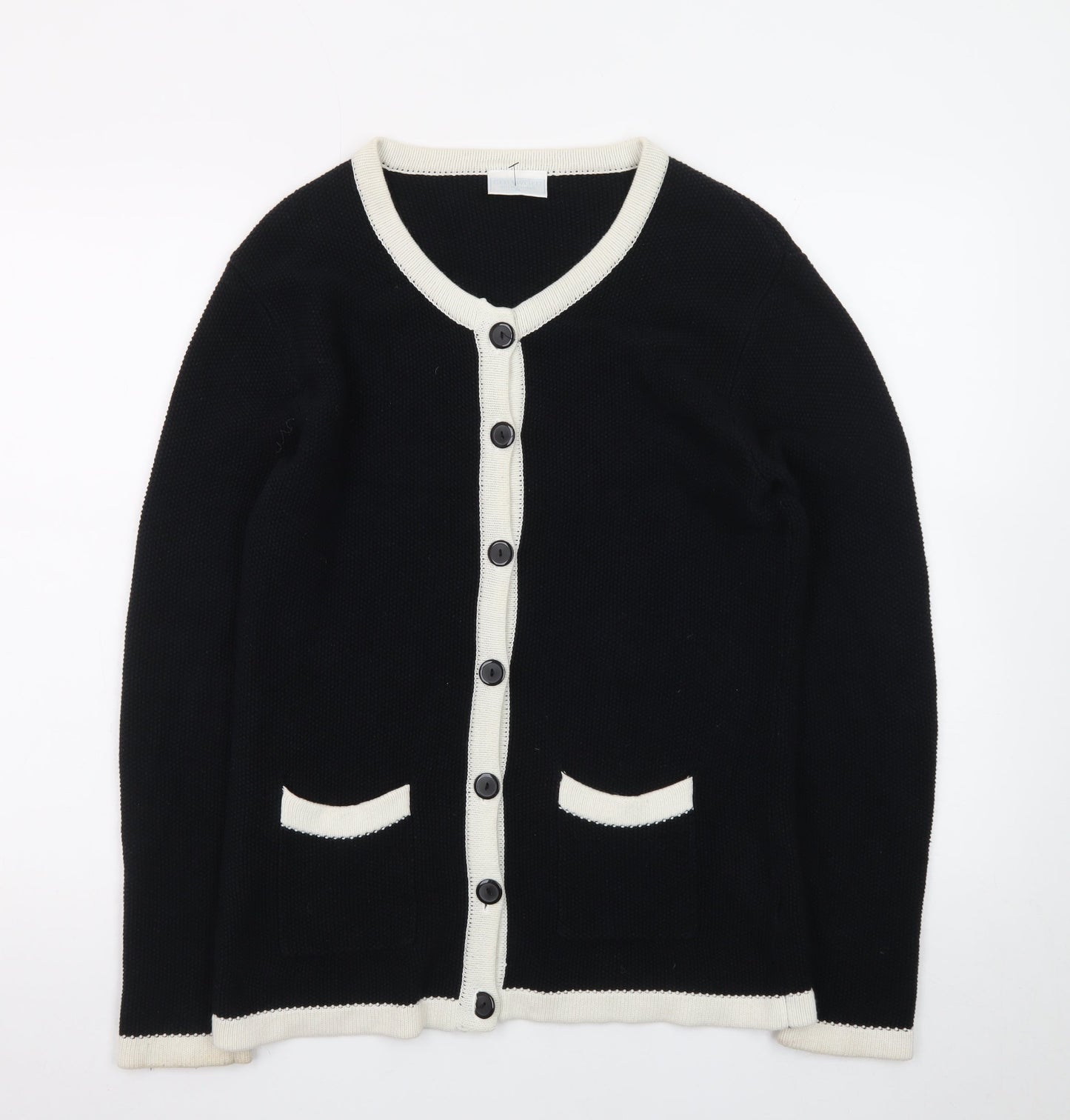 Cotswold Collections Women's Black Cotton Knit Cardigan M