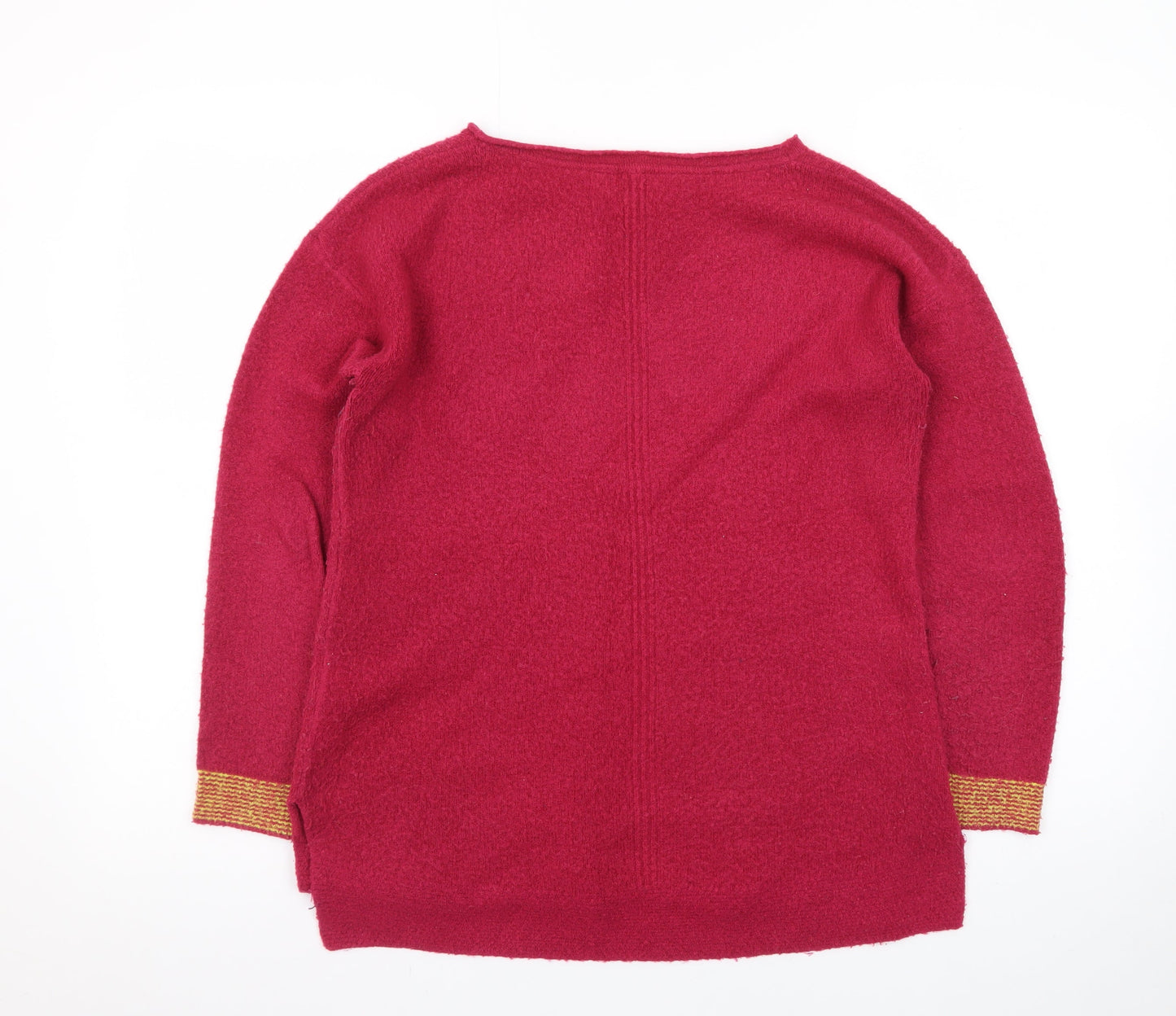 White Stuff Womens Red Floral Embroidered Jumper Size 8