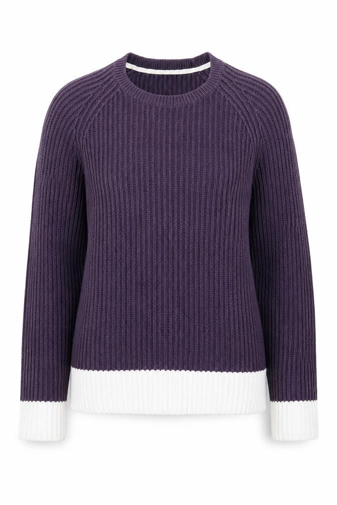 Crew Clothing Purple Crew Neck Knit Jumper Size 8
