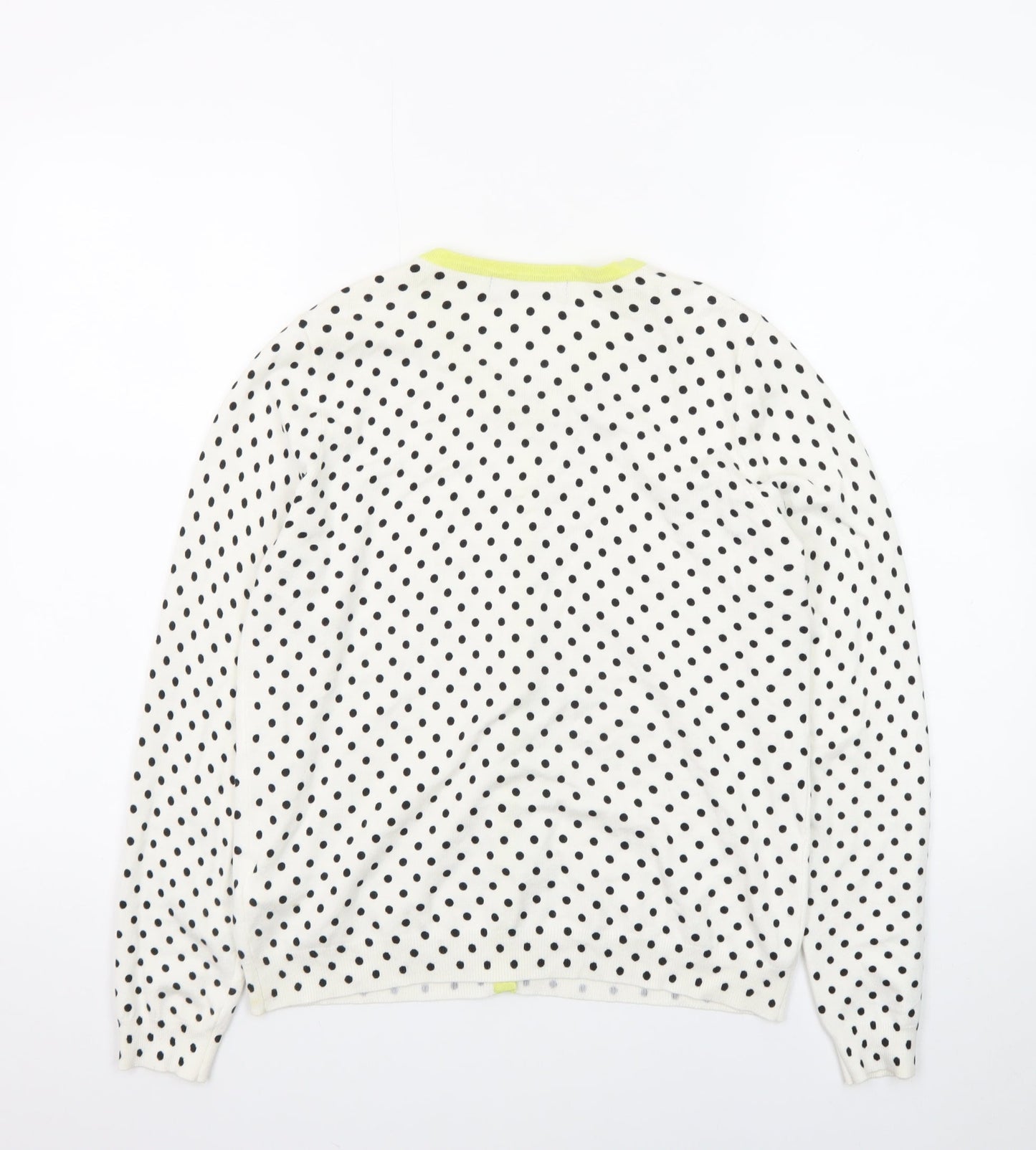 Marks and Spencer Women's White Polka Dot Cardigan Size 14