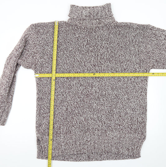 Marks and Spencer Women's Multicoloured Roll Neck Jumper Size 18