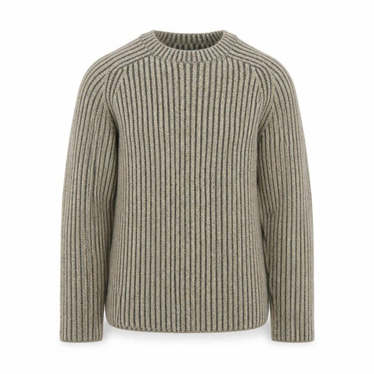 Jack & Jones Men’s Beige Wool Blend Striped Knit Pullover Jumper Size S