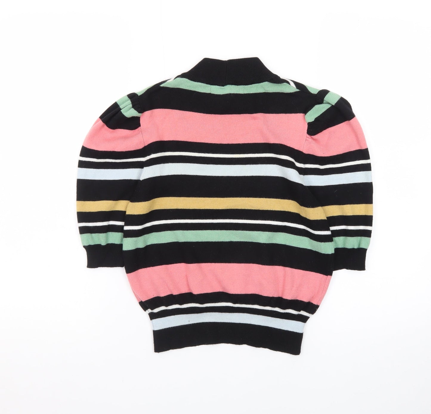 BCBGGeneration Women's Multicoloured Striped Mock Neck Jumper Size S