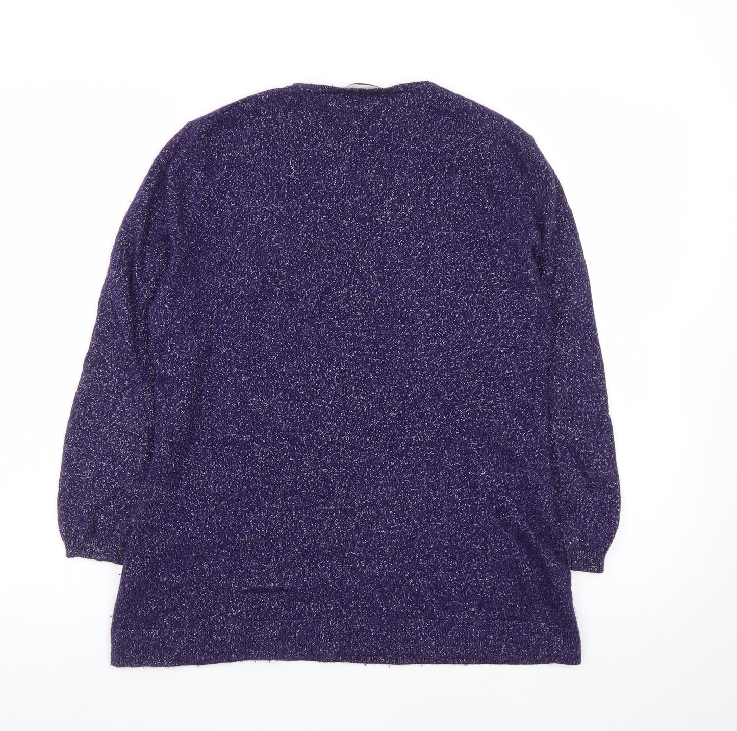 Windsmoor Women's Purple Glitter Long Sleeve Jumper Small