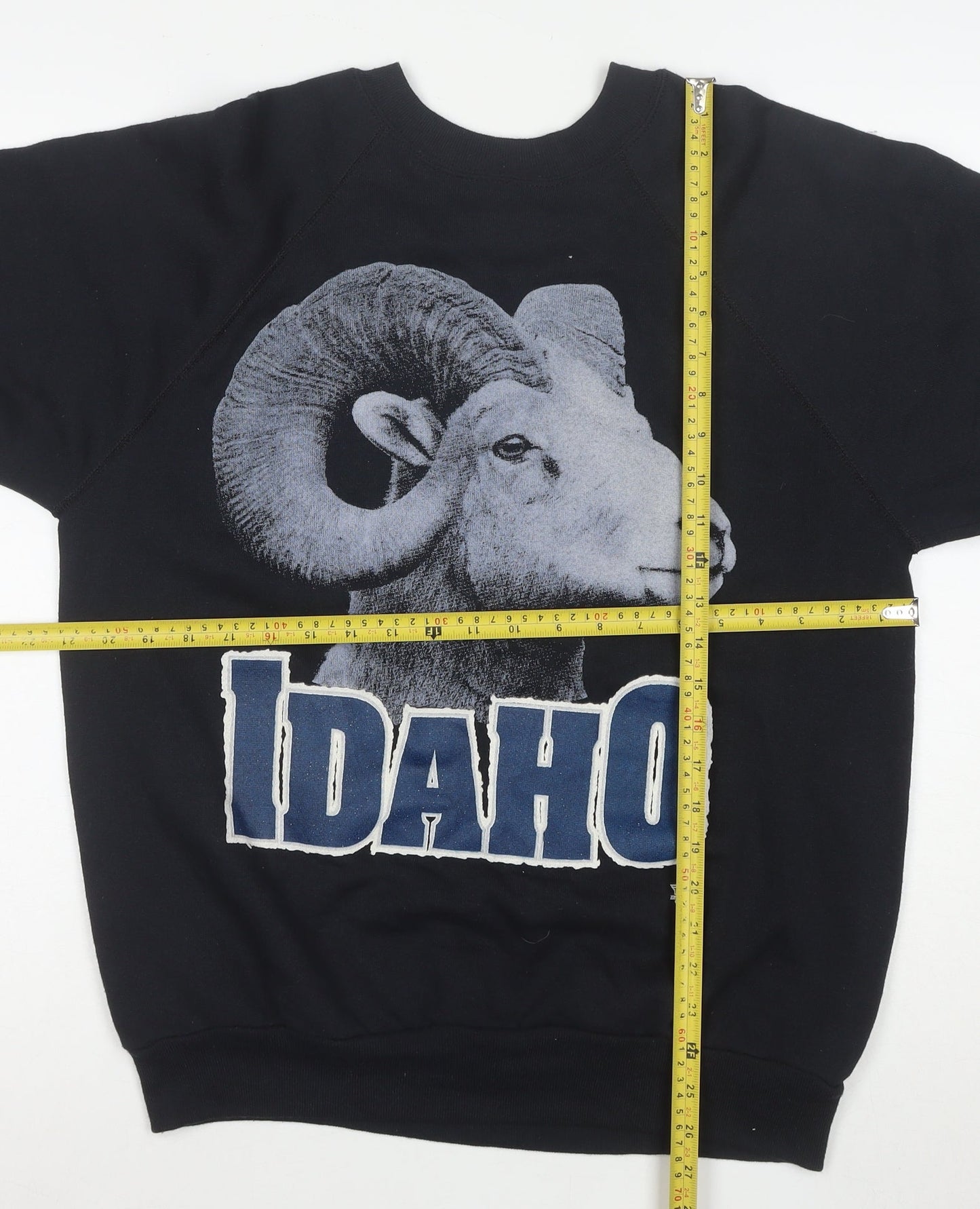 Tultex Men's Black Idaho Graphic Animal Print Sweatshirt Large