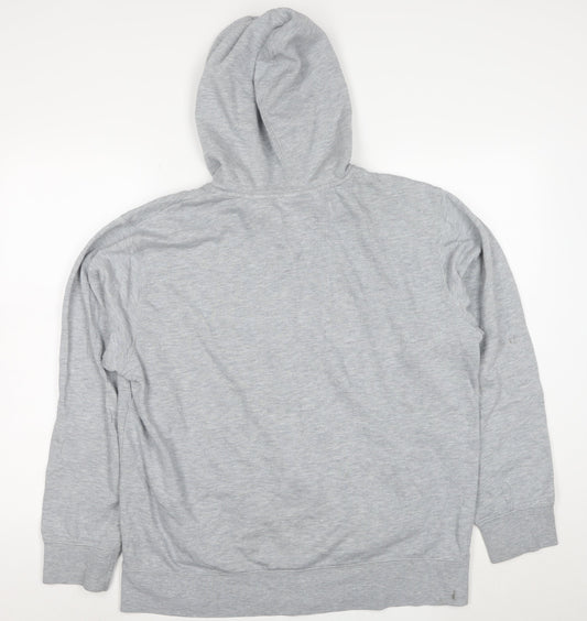 Reebok Men Grey Full Zip Hoodie Size M Regular Fit Sportswear