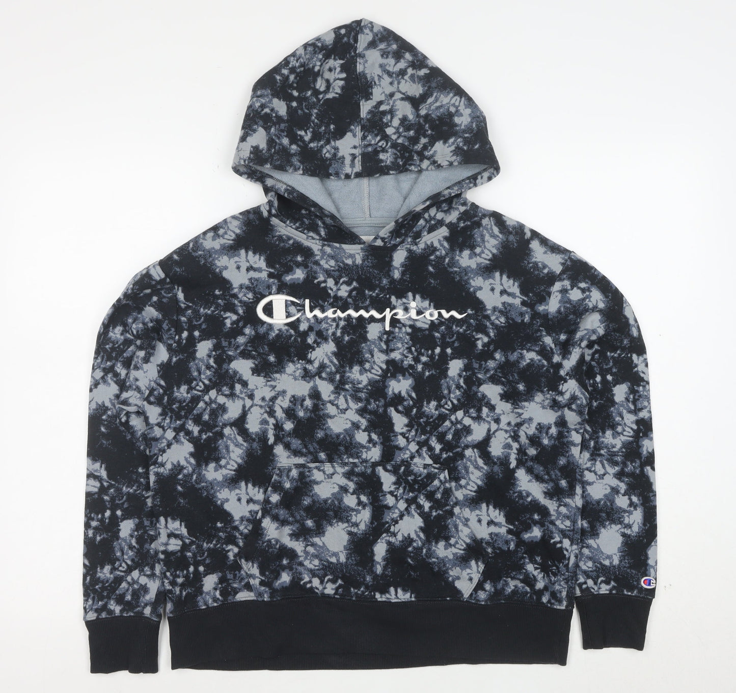 Champion Men’s Black Tie Dye Pullover Hoodie S Regular Fit