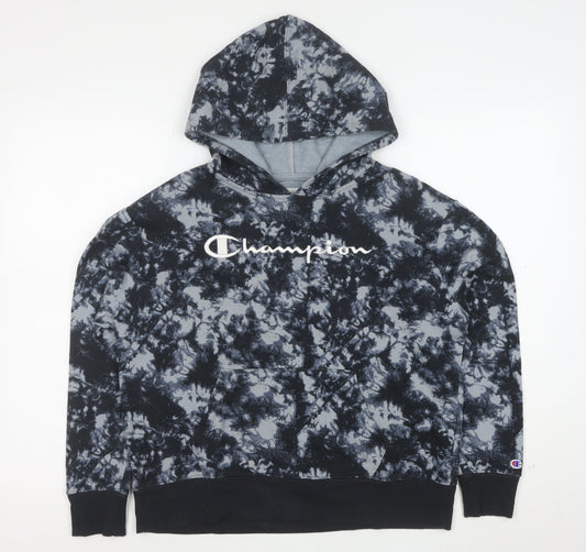 Champion Men’s Black Tie Dye Pullover Hoodie S Regular Fit