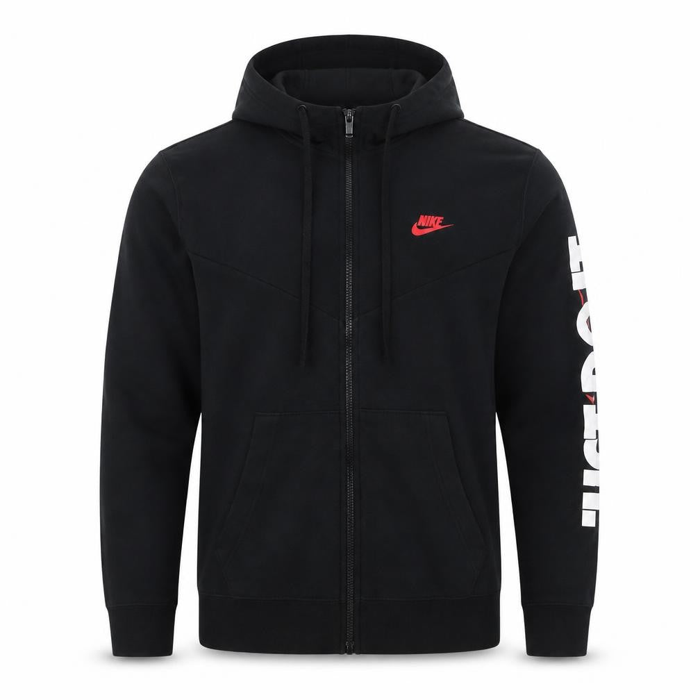 Nike Men's Black Full Zip Hoodie Medium Sportswear