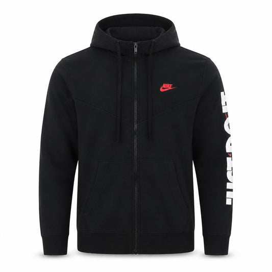 Nike Men's Black Full Zip Hoodie Medium Sportswear