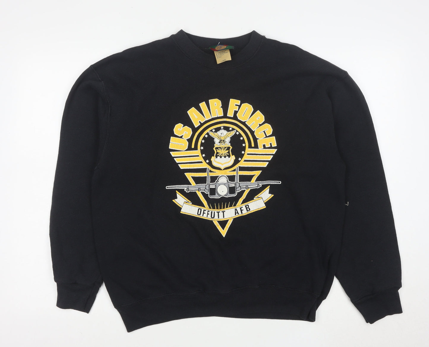 Jostens Sportswear Men’s Black Large Crew Neck Pullover US Air Force Sweatshirt