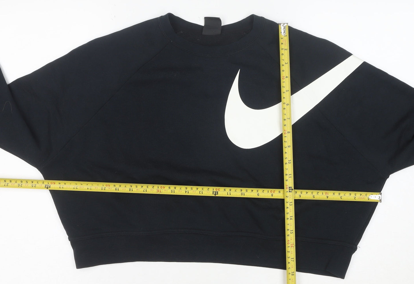 Nike Women Black Dri-FIT Crew Neck Pullover Sweatshirt Medium