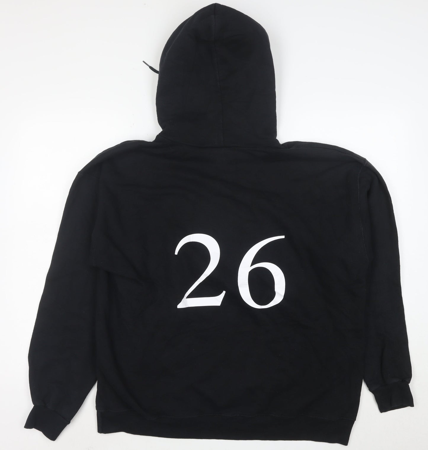 Hanes Mens Black Pullover Hoodie L Sports Graphic Sharks Vintage