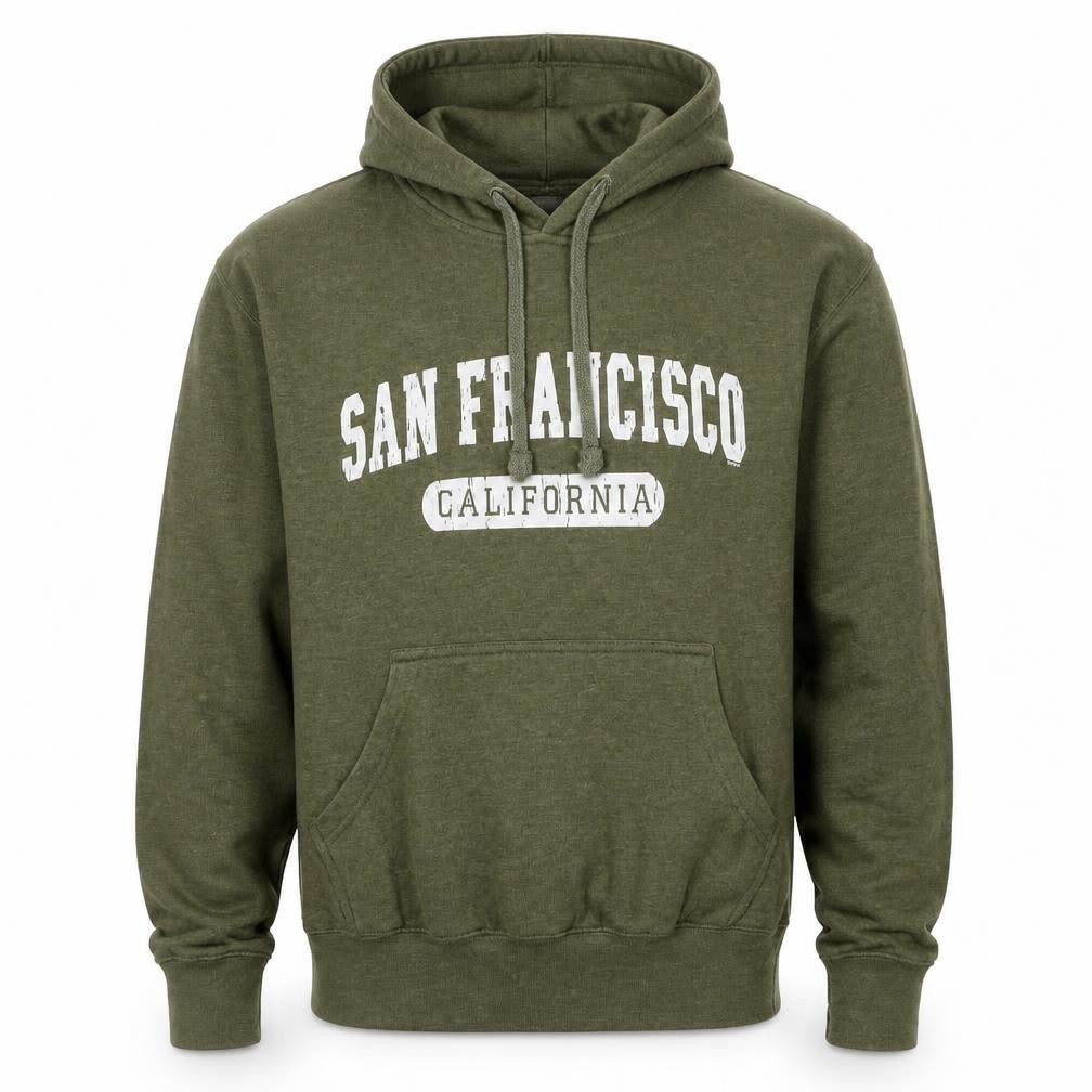 Smart Mens Green San Francisco Pullover Hoodie Size L