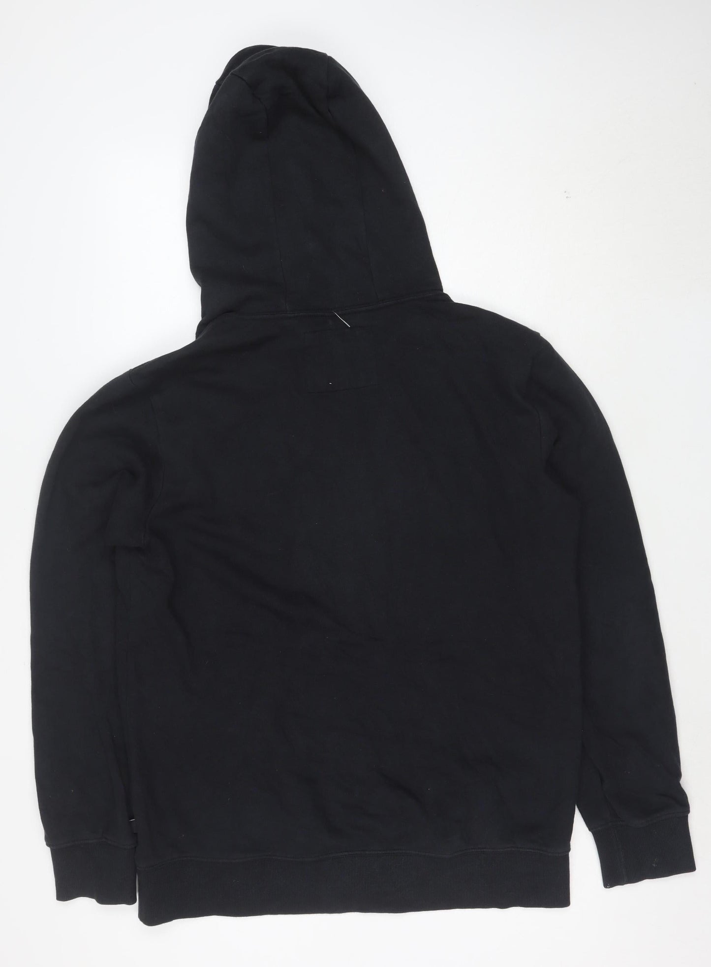 Quiksilver Mens Black M Pullover Hoodie Logo Fleece Sweatshirt