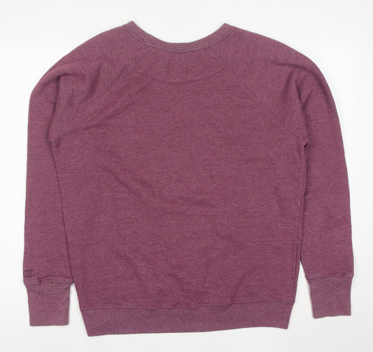 Champion Mens Purple Crew Neck Logo Sweatshirt Size L Regular Fit