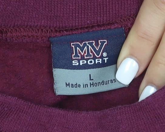 MY SPORT Mens Red L Crew Neck Pullover Sweatshirt Virginia Tech Logo