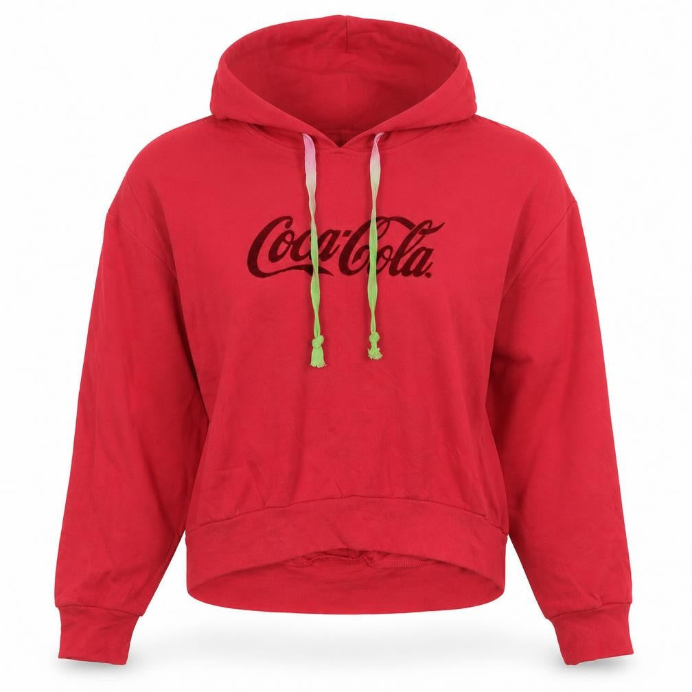 Coca-Cola Women's Red Hooded Pullover Sweatshirt XXL