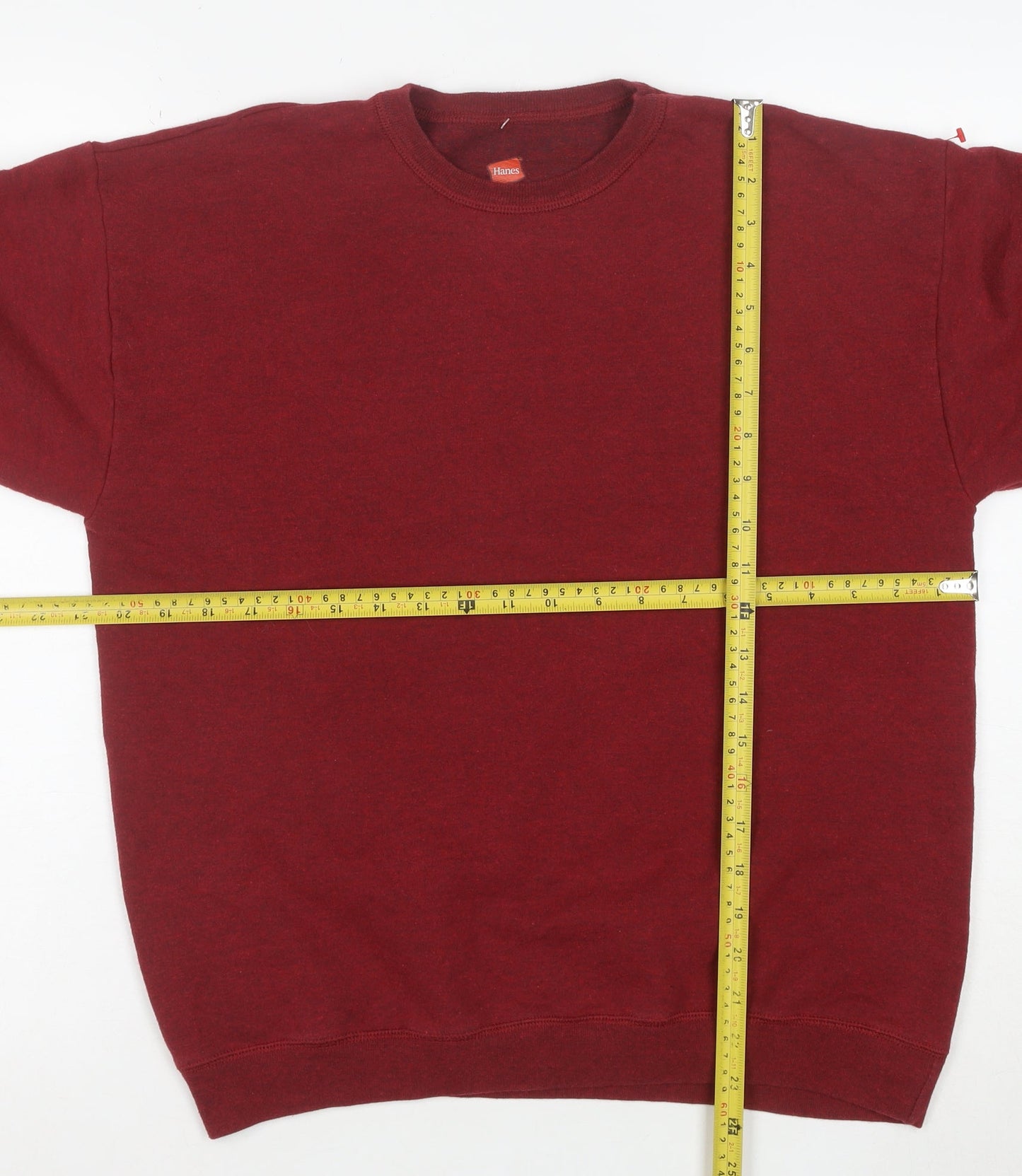 Hanes Men’s Red Small Pullover Crew Neck Fleece Sweatshirt