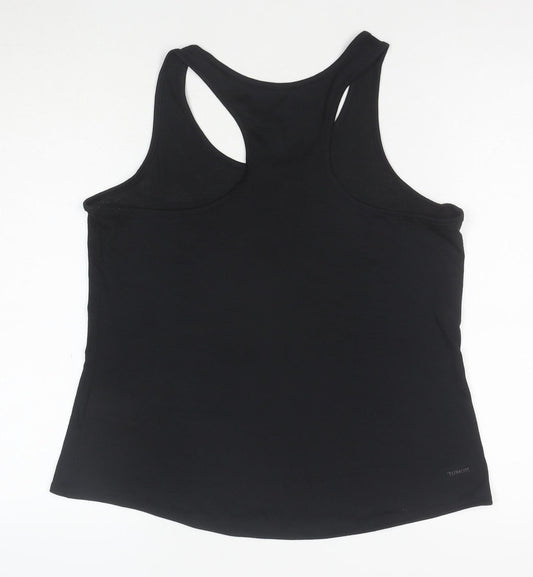 Adidas Womens Black Climalite Racerback Tank Top L Lightweight Gym