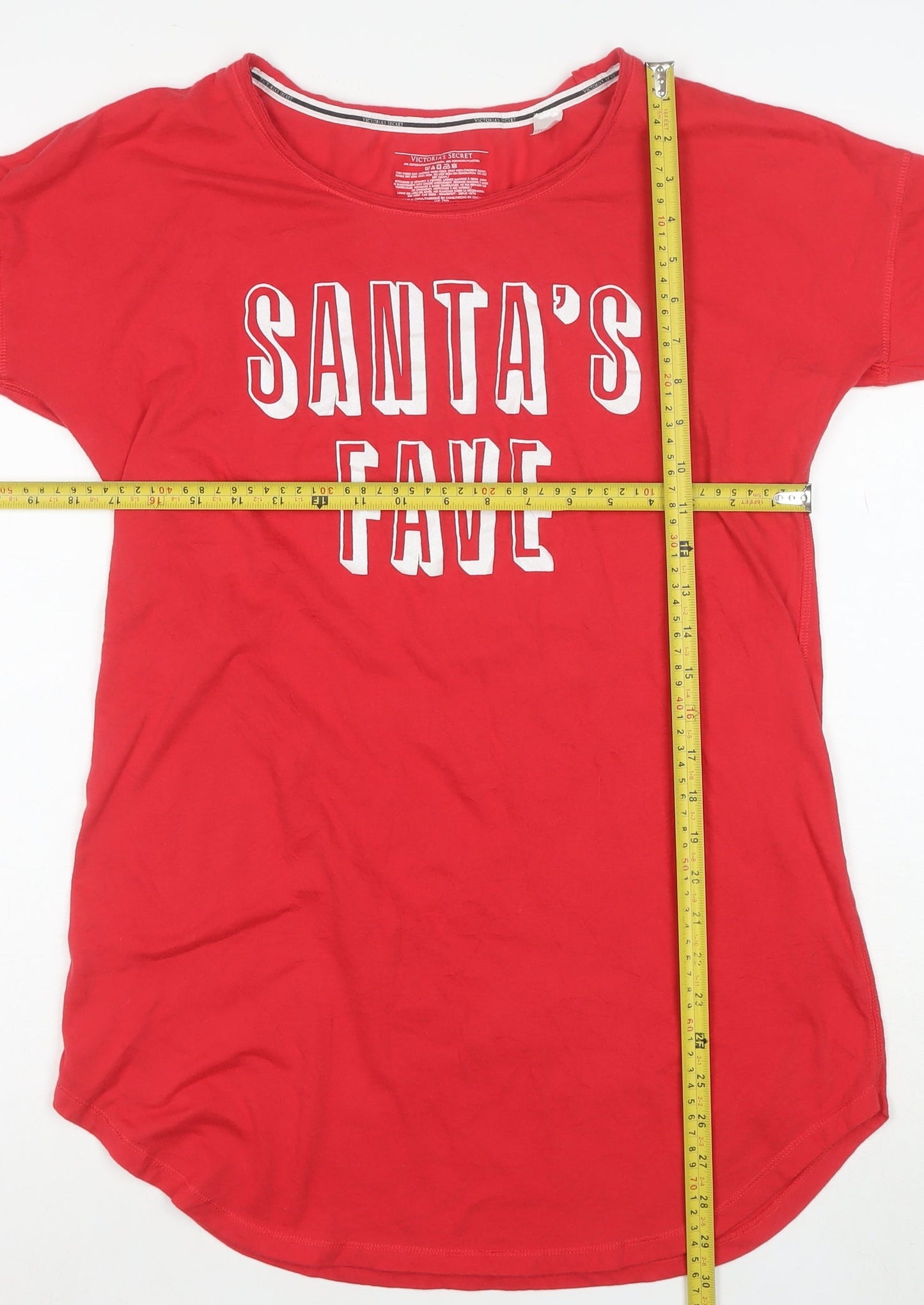 Victoria's Secret Women's Red Christmas T-Shirt Nightshirt XS