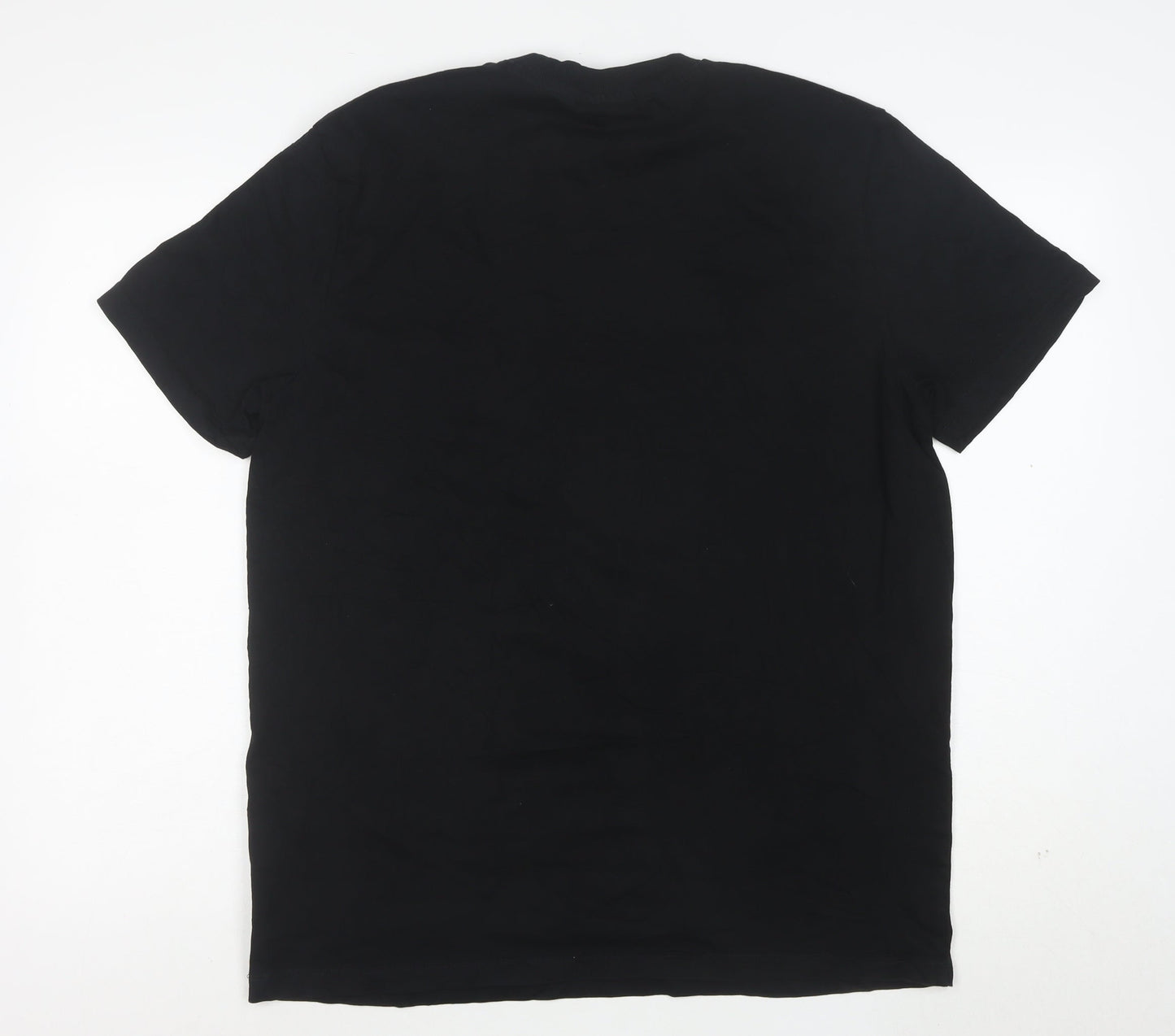 FILA Men's Black Cotton Short Sleeve Crew Neck Sports T-Shirt L
