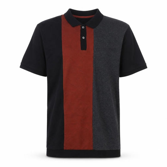 Next Men's Multicoloured Cotton Colourblock Short Sleeve Polo M