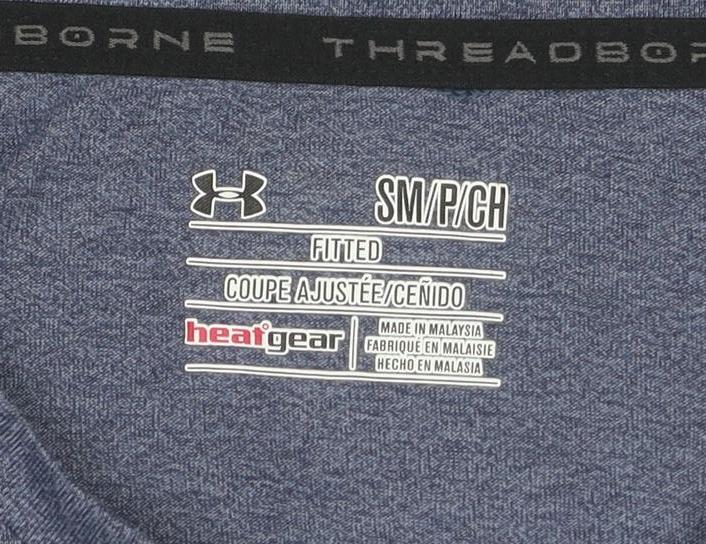 Under Armour Men's Blue HeatGear Fitted Short Sleeve T-Shirt Size S