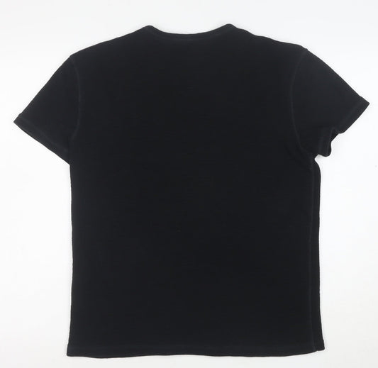 AllSaints Men's Black Crew Neck Short Sleeve T-Shirt Size S