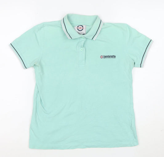 Lambretta Boys Green 14 Years Polo Shirt Cotton Short Sleeve Casual Top