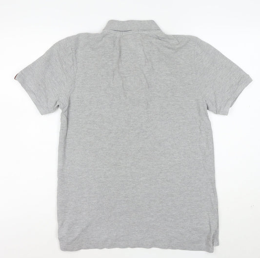 Tokyo Laundry Men's Grey Regular Fit Short Sleeve Polo Shirt L