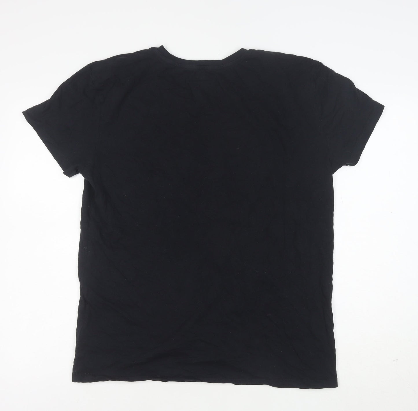 GANT Men's Black Cotton Crew Neck Short Sleeve T-Shirt Size L