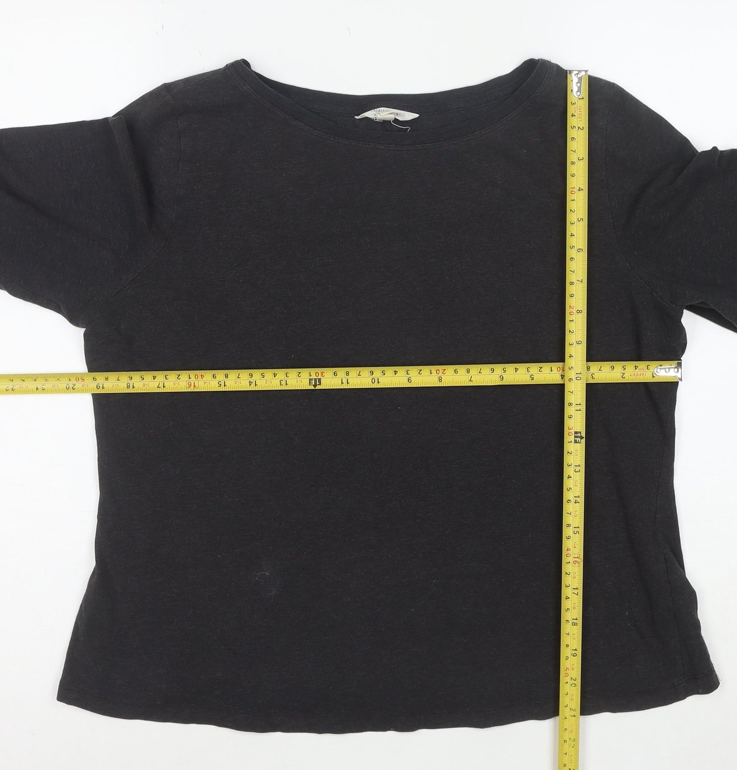 Seasalt Cornwall Women’s Black Petite Long Sleeve Cotton T-Shirt UK 12