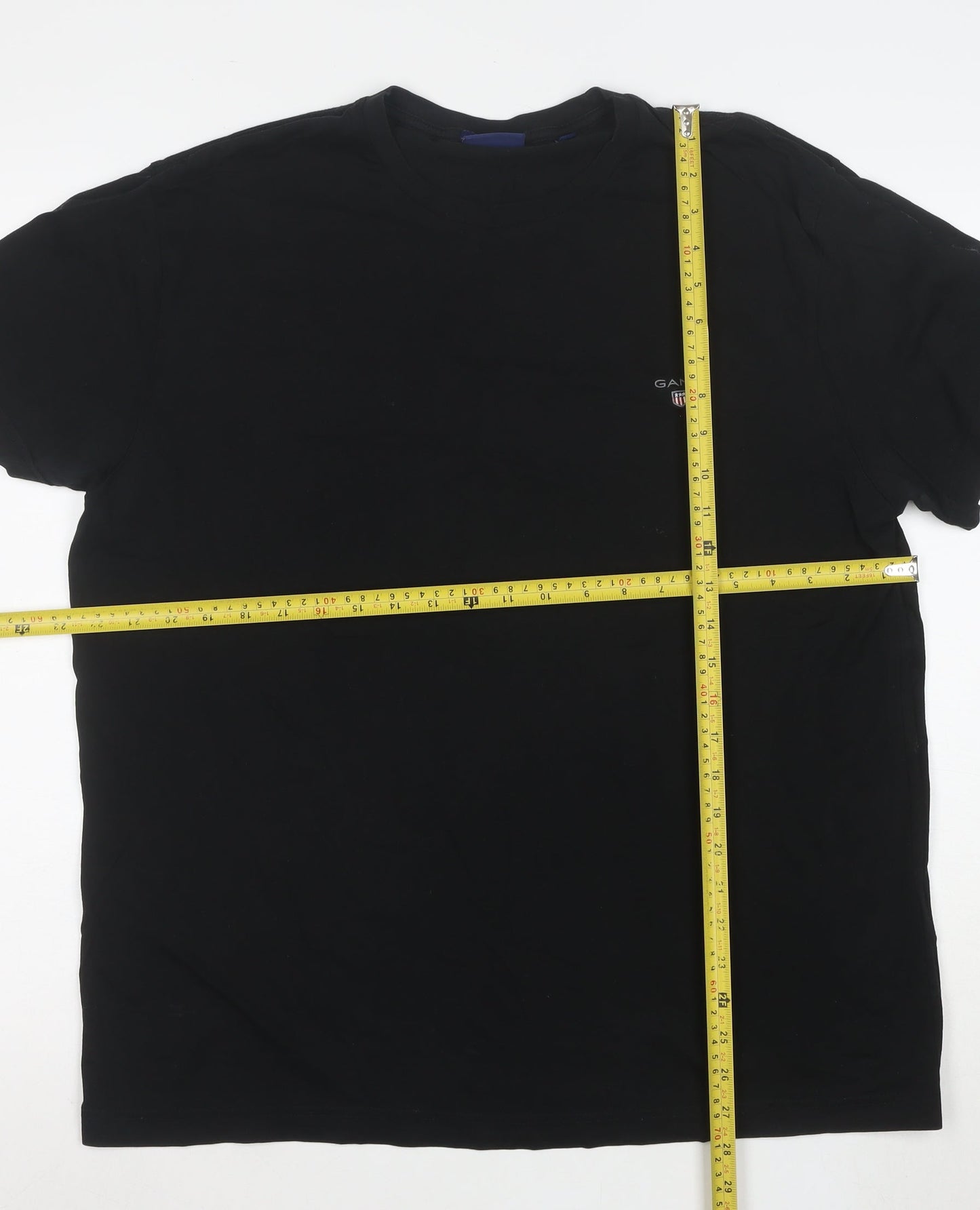 GANT Men's Black Regular Fit Cotton Crew Neck T-Shirt XL