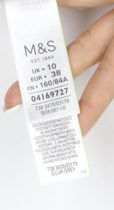Marks and Spencer Women’s Grey 100% Cashmere Cardigan Size 10