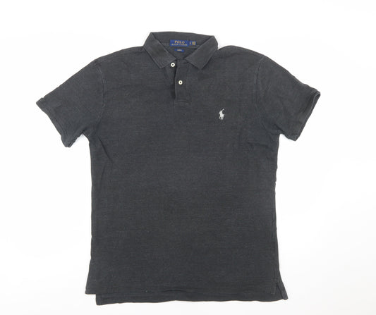 Ralph Lauren Men's Black Slim Fit Polo Shirt Size L