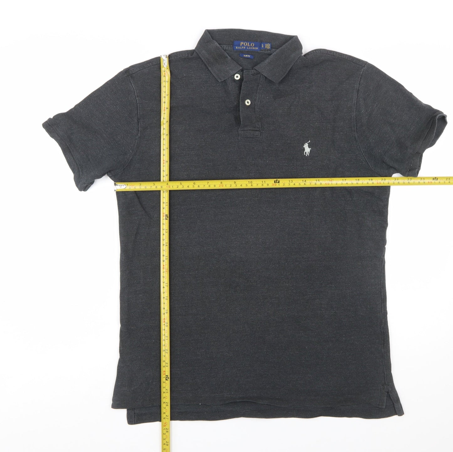 Ralph Lauren Men's Black Slim Fit Polo Shirt Size L